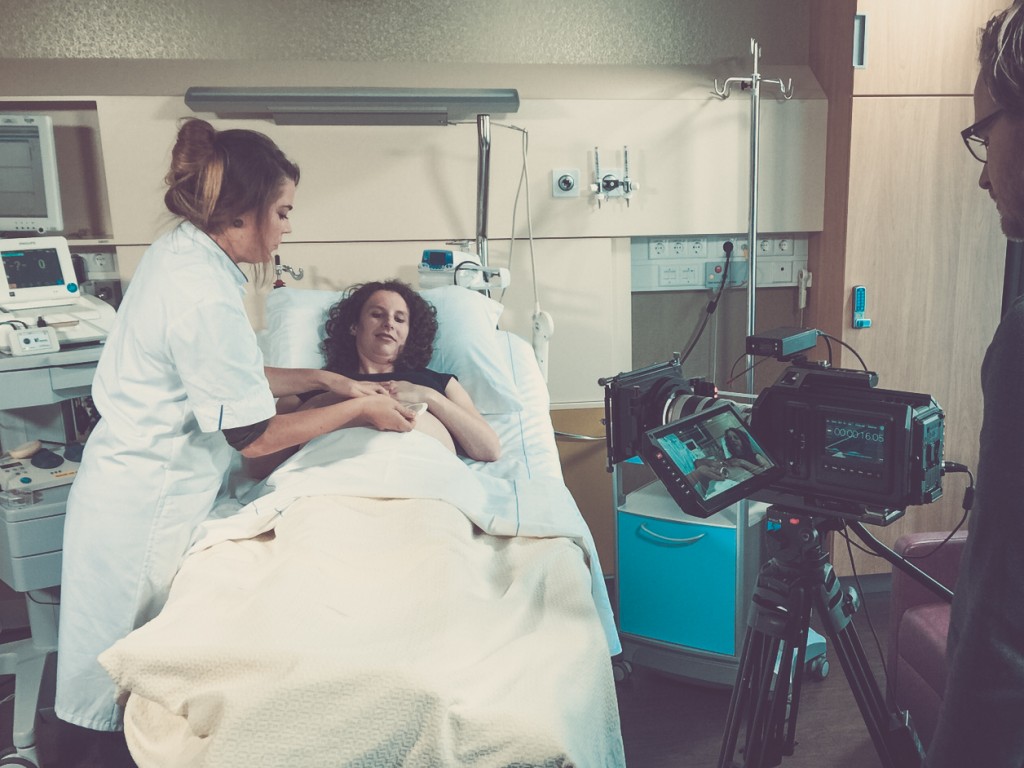 Peter op de set met Blackmagic Ursa2